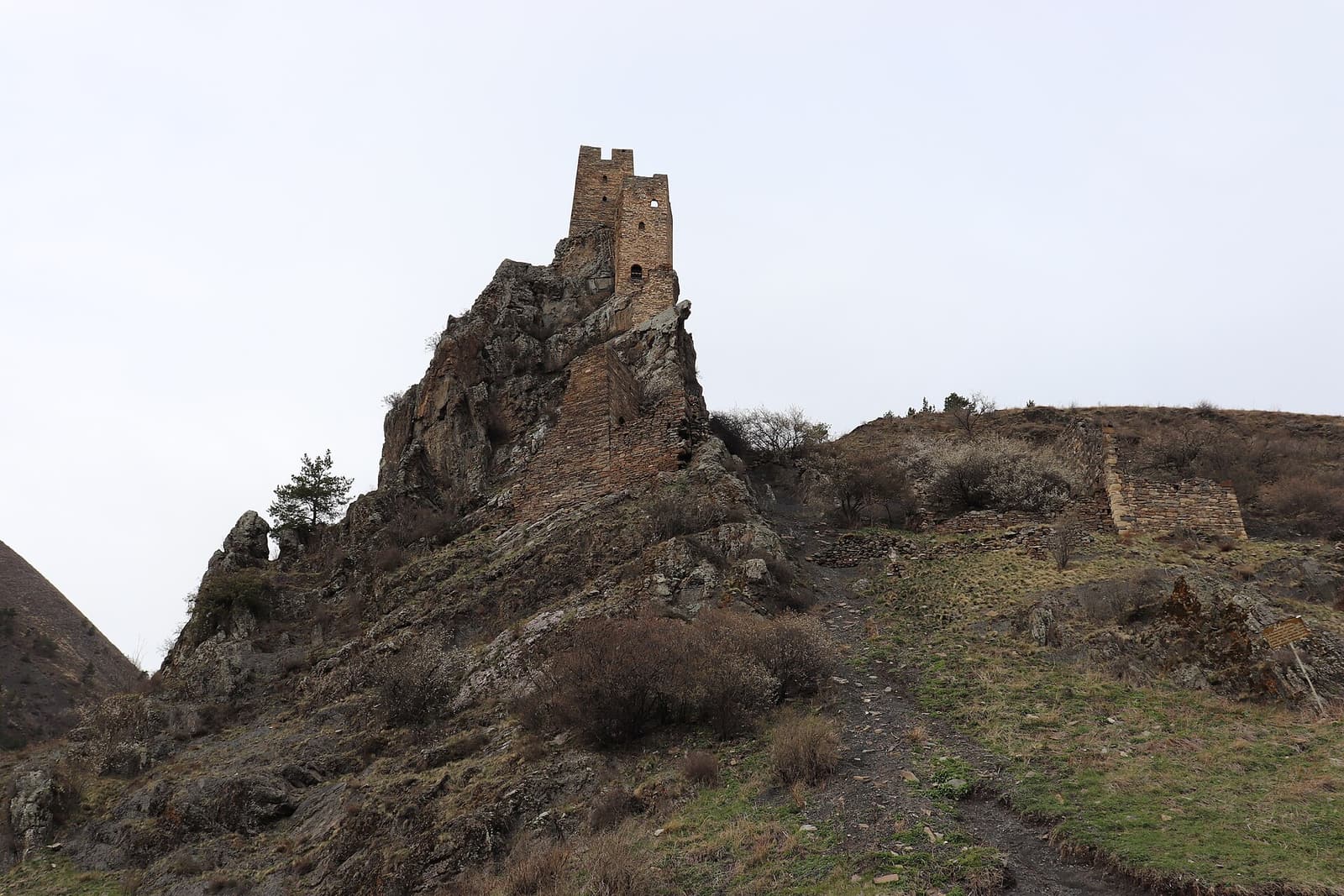 Vovnushki tower complex on a rocky ridge