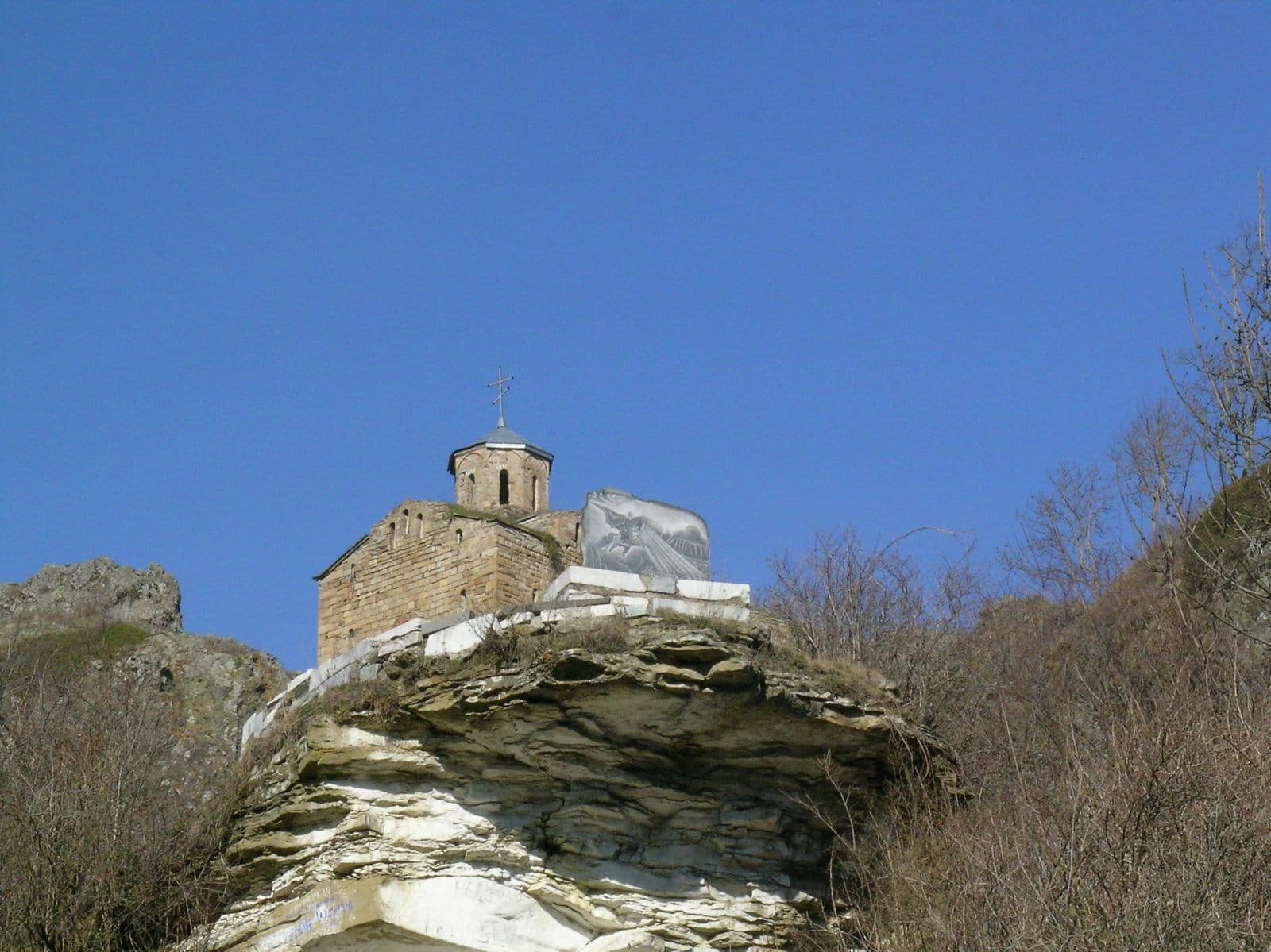Shoana Church on a rocky ridge