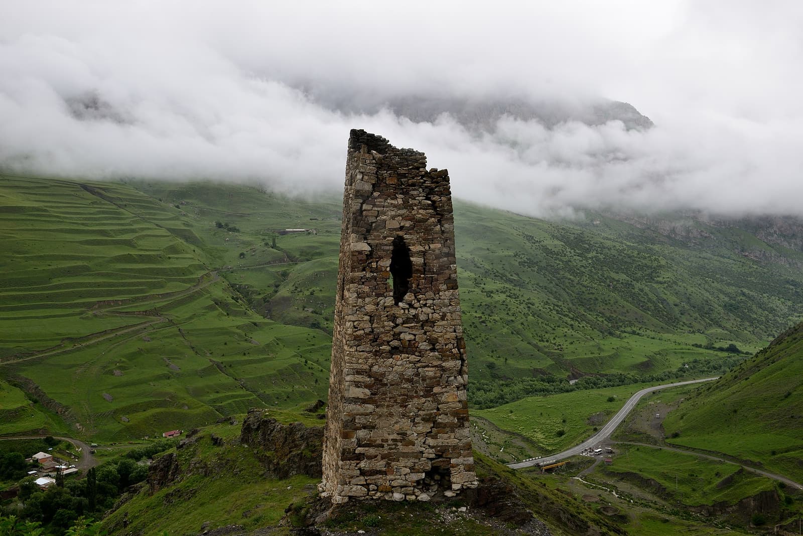 Rocky canyon in the Kurtat valley