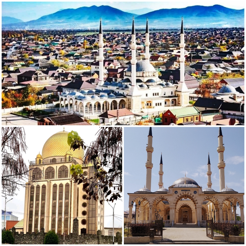 Urus-Martan skyline and mosques