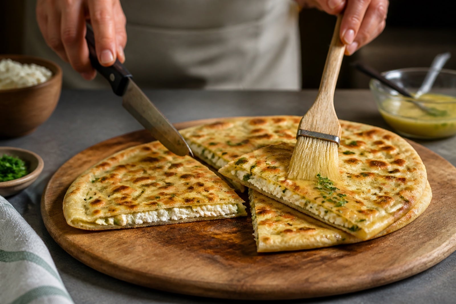 Chepalgash recipe: Chechen cheese-filled flatbread · 1