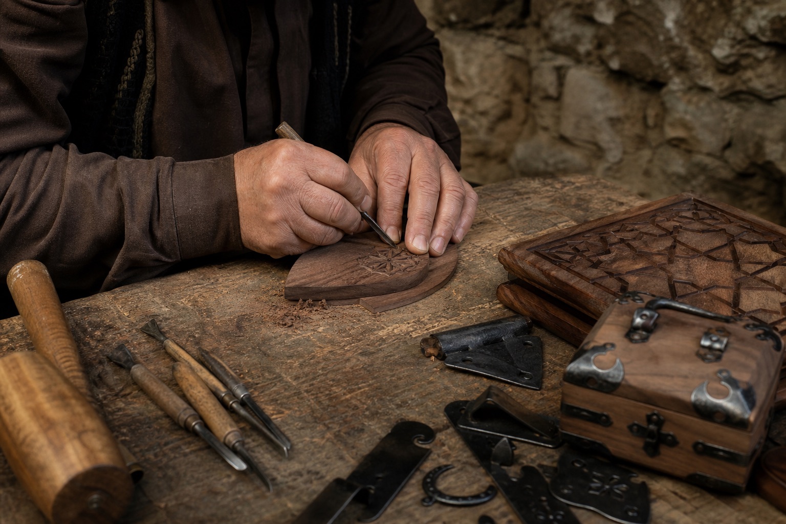 Chechen crafts: metalwork, textiles, wood and ceramics